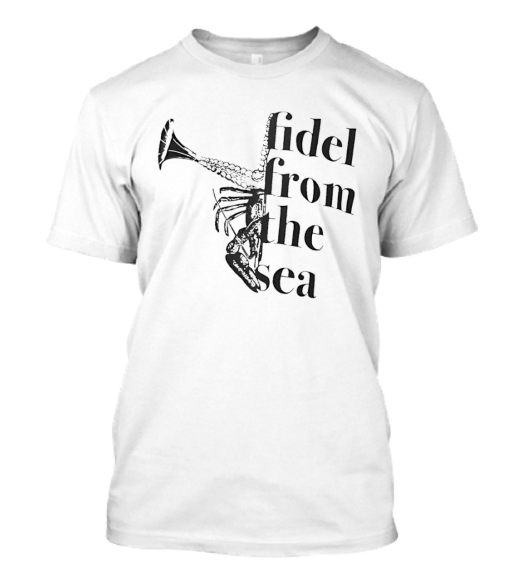 Fidel From The Sea Lobster Surreal Political Satire T-Shirt