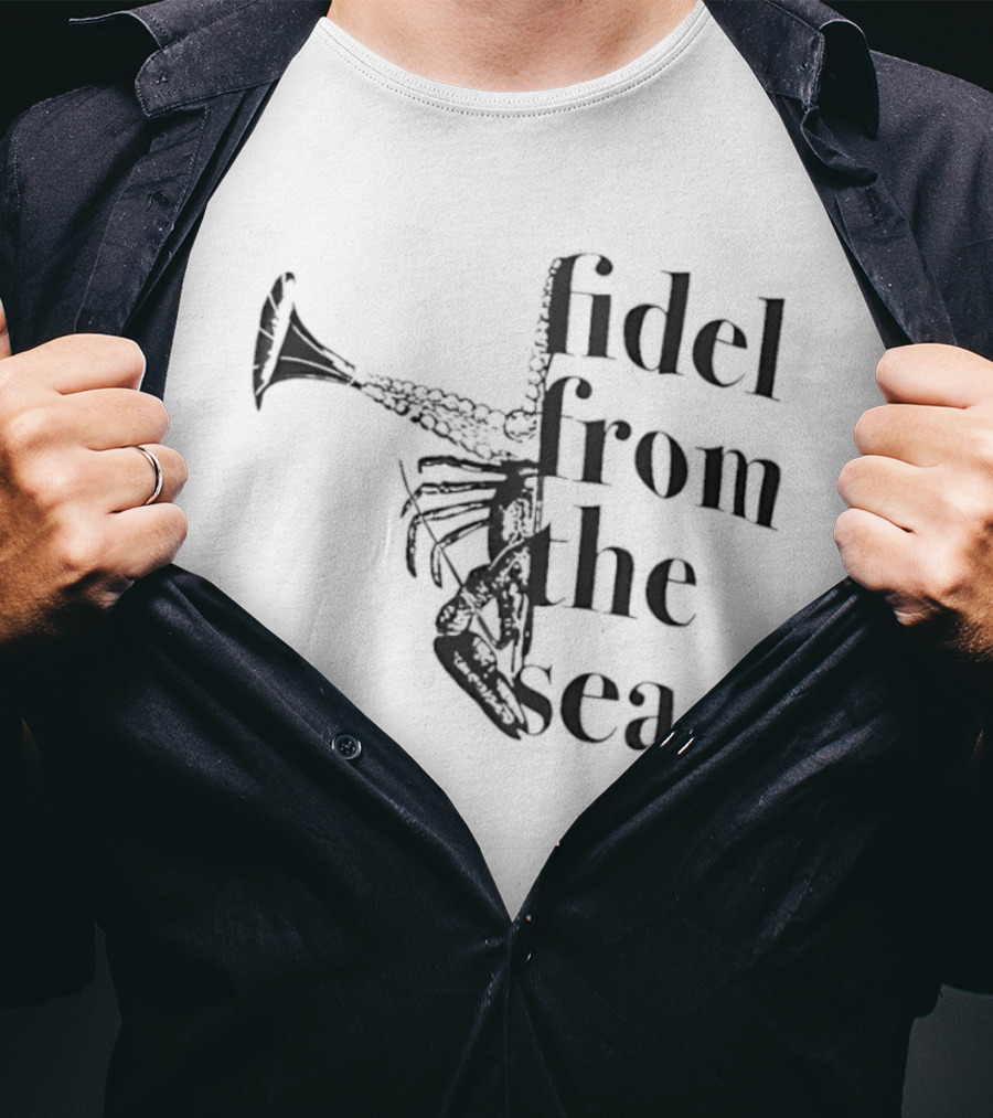 Fidel From The Sea Lobster Surreal Political Satire T-Shirt