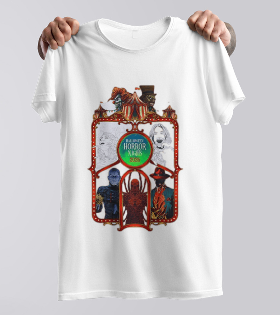 Halloween Horror Nights 2026 Universal Studios Characters Carnival T-Shirt