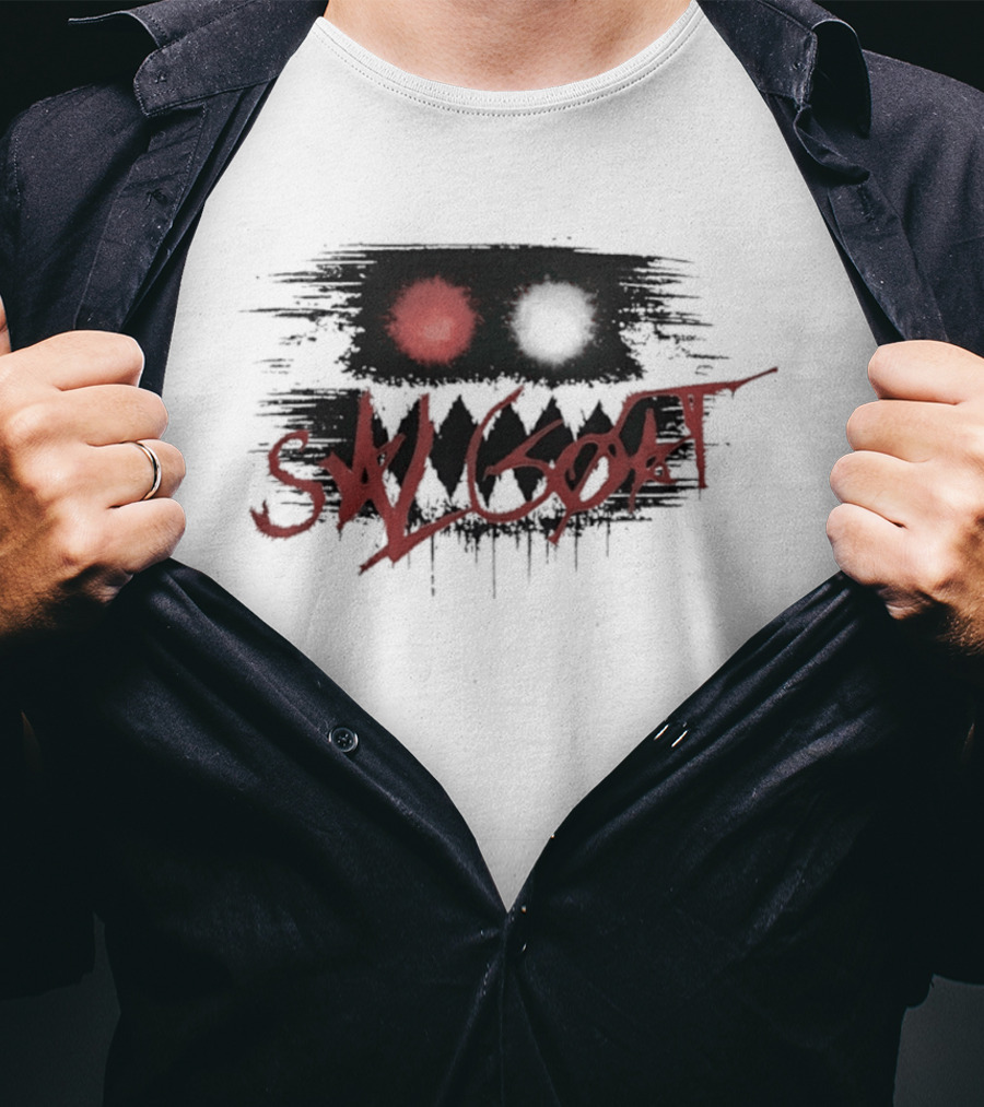 SK Goat Distressed Streetwear Urban Edgy Graffiti T-Shirt