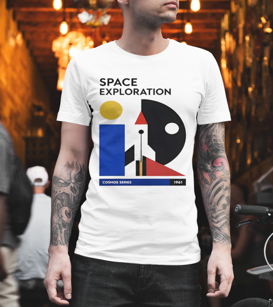 Space Exploration 1961 Cosmos Series Retro Geometric T-Shirt