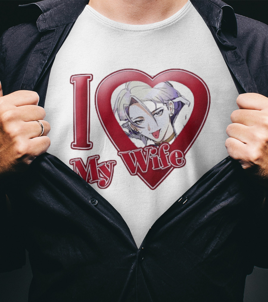 I Love My Wife Anime Heart Waifu T-Shirt