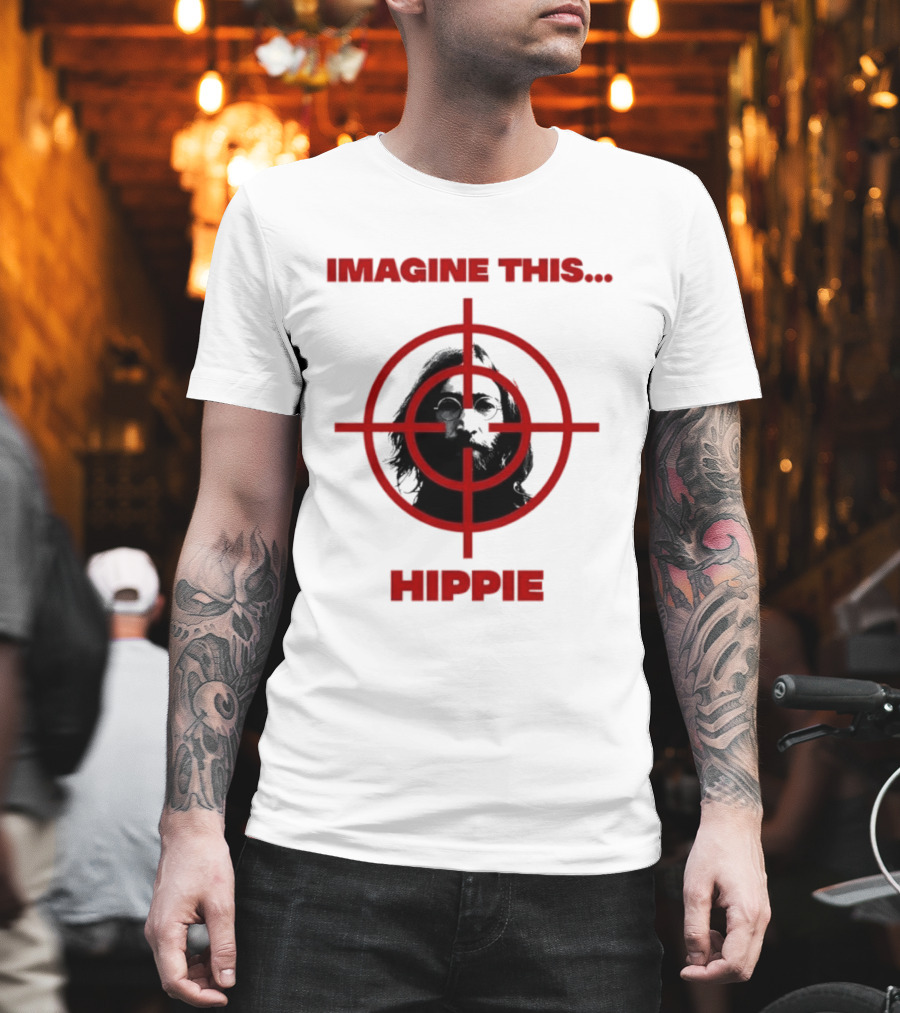 Imagine This Hippie With Target Overlay T-Shirt