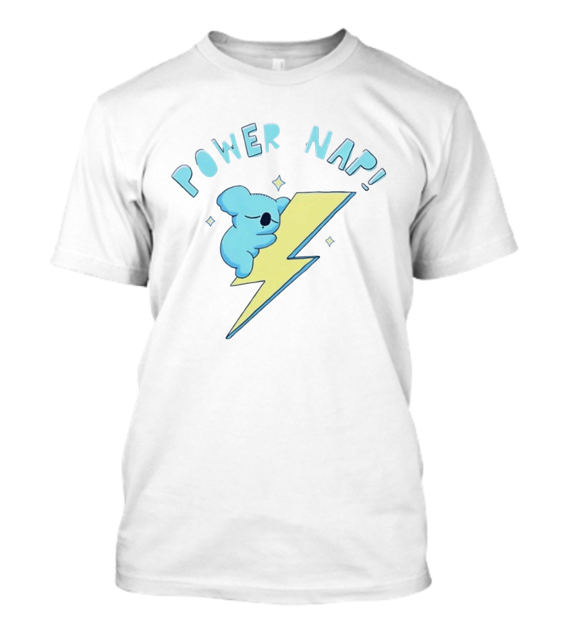 Koala Power Nap Sleeping On Lightning Bolt T-Shirt