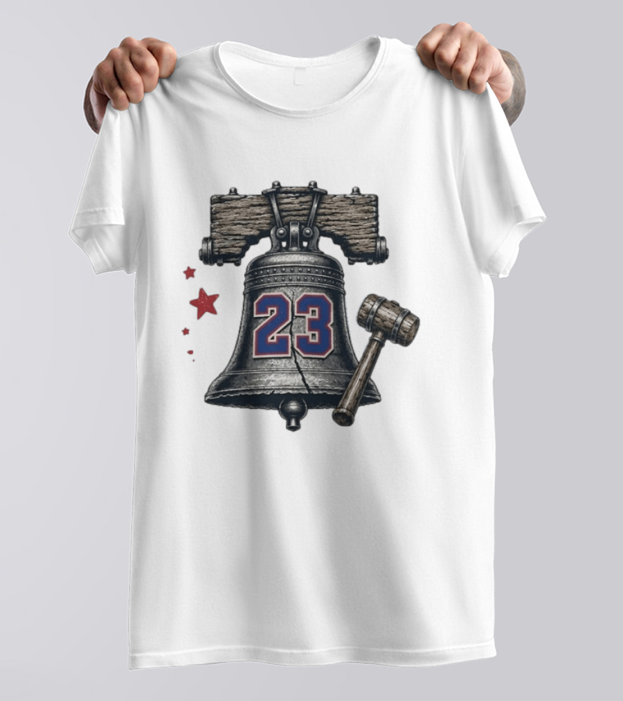 Liberty Bell 23 Philadelphia 76ers Stars T-Shirt