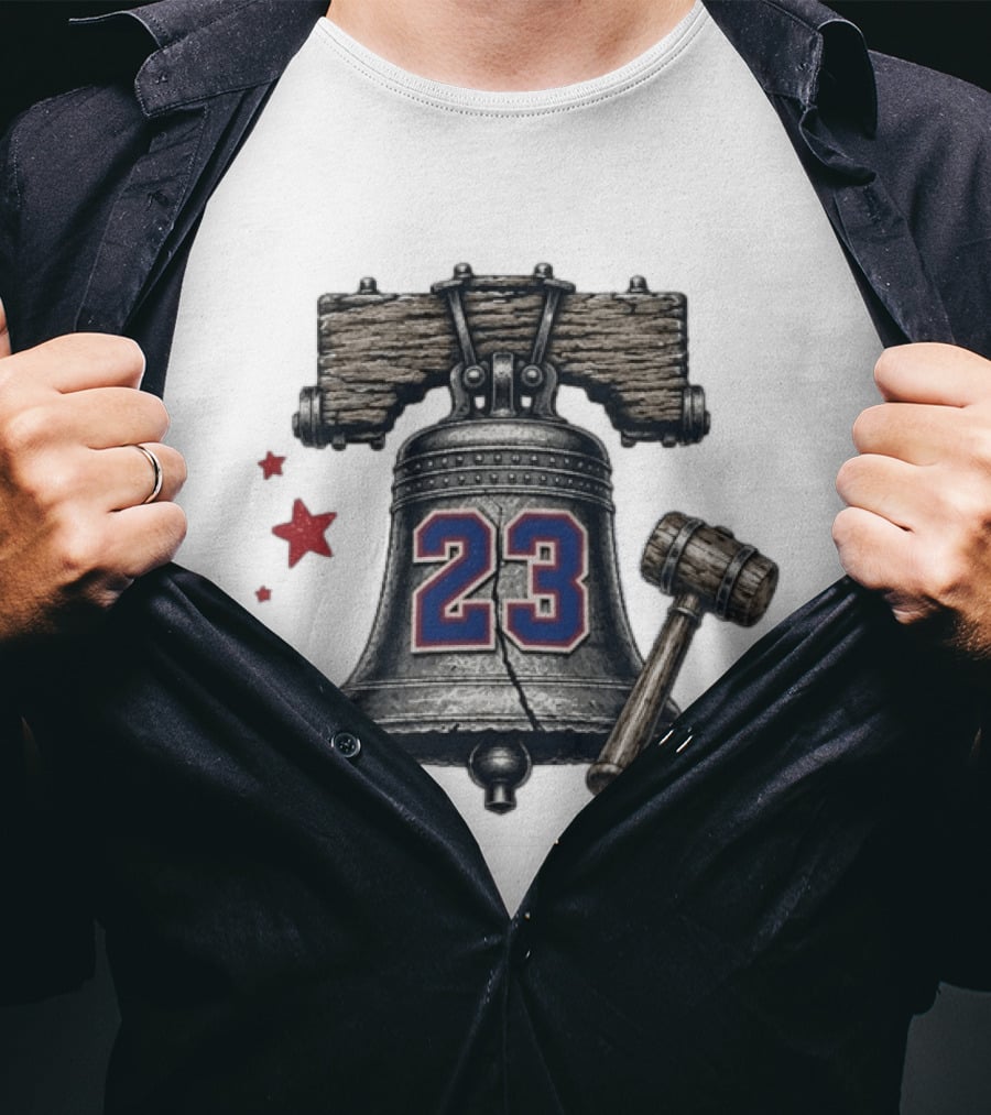 Liberty Bell 23 Philadelphia 76ers Stars T-Shirt