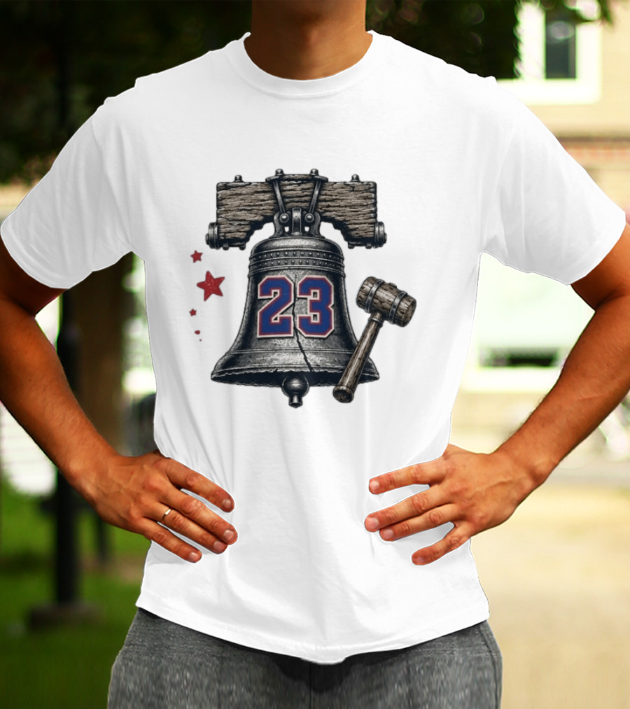 Liberty Bell 23 Philadelphia 76ers Stars T-Shirt