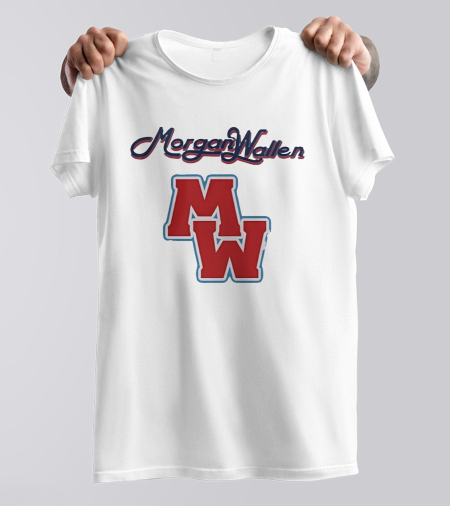 Morgan Wallen MW Bold Red Letters Country Music T-Shirt