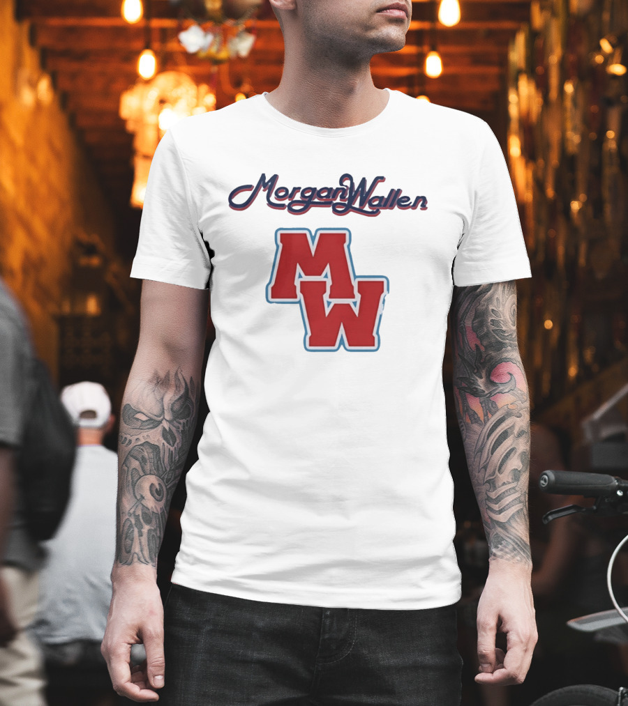 Morgan Wallen MW Bold Red Letters Country Music T-Shirt