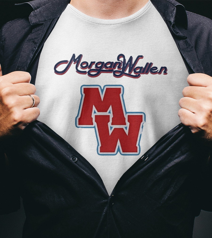 Morgan Wallen MW Bold Red Letters Country Music T-Shirt