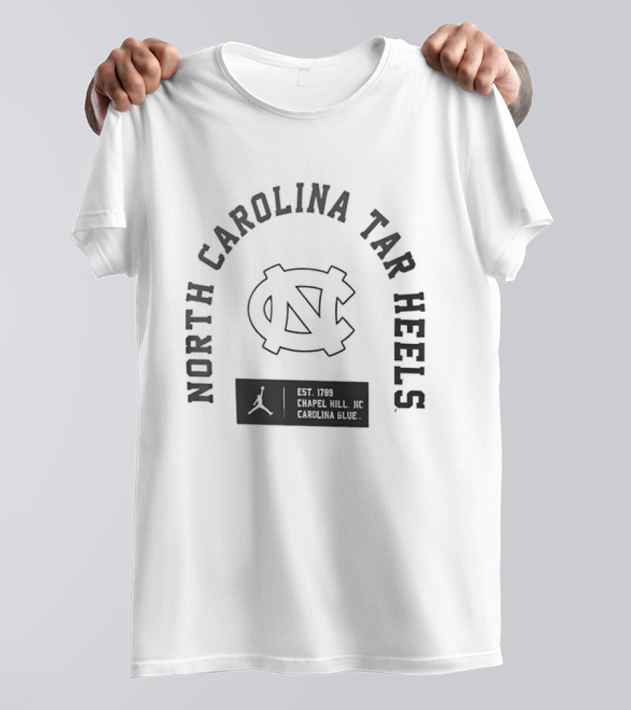 North Carolina Tar Heels NC Jordan Brand Carolina Blue Chapel Hill Est 1789 T-Shirt