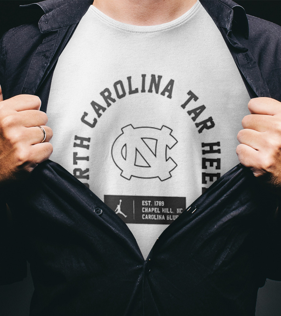 North Carolina Tar Heels NC Jordan Brand Carolina Blue Chapel Hill Est 1789 T-Shirt