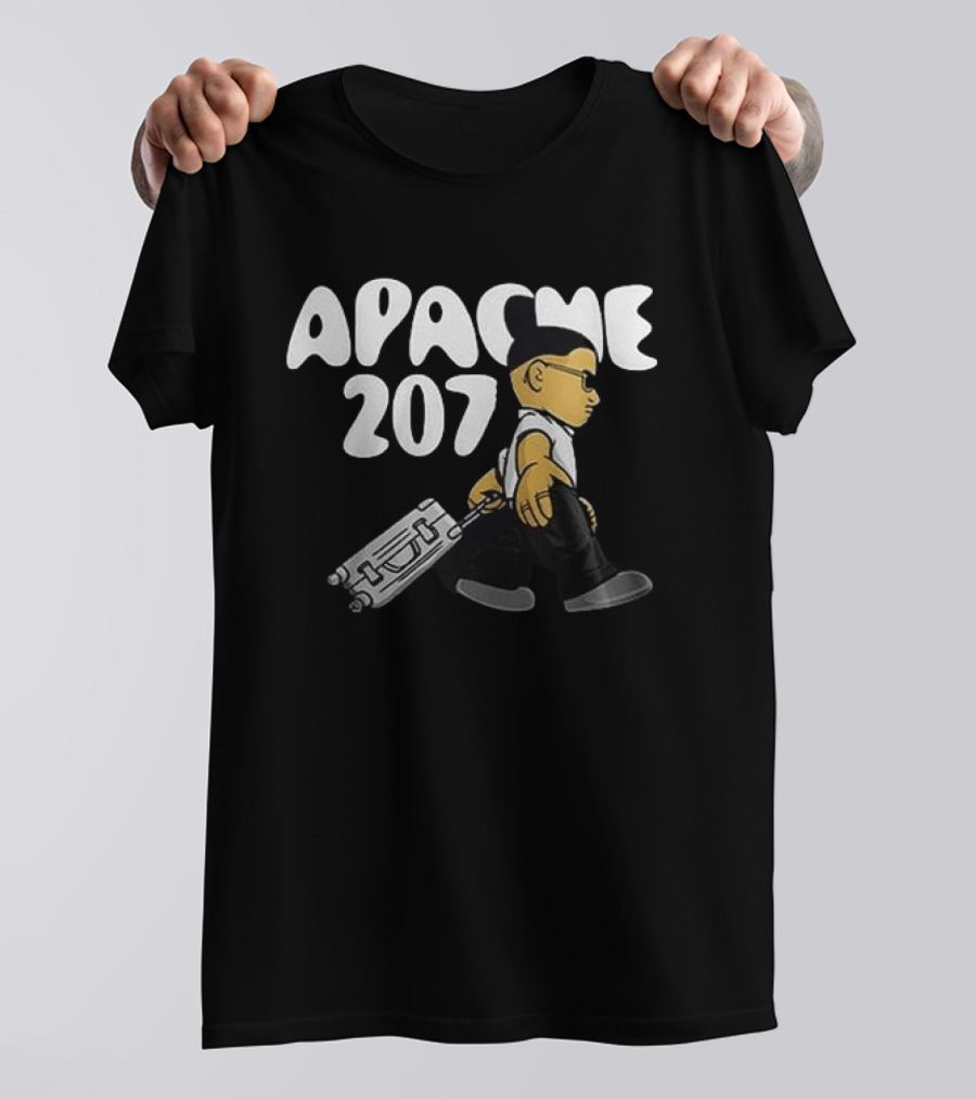 Apache 207 Arena Tour 2026 Zusatzshows Limited Edition Black Cartoon T-Shirt