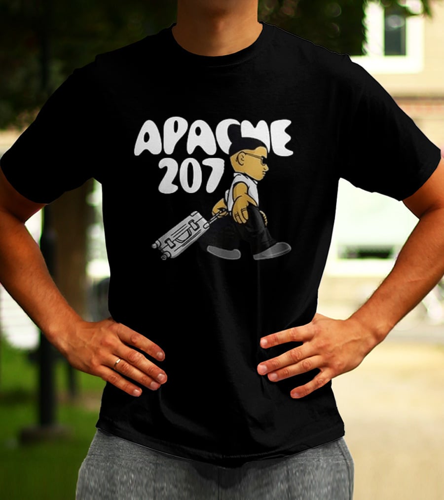 Apache 207 Arena Tour 2026 Zusatzshows Limited Edition Black Cartoon T-Shirt