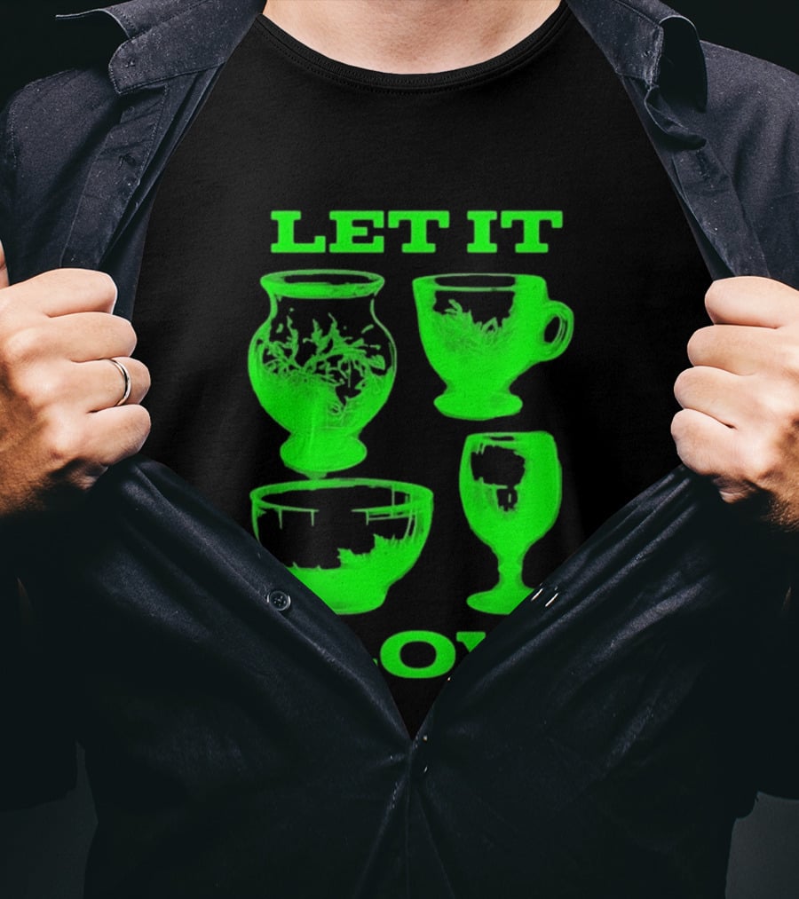 Let It Glow Uranium Glassware Vaseline Glass Vintage Collectors Neon Green T-Shirt