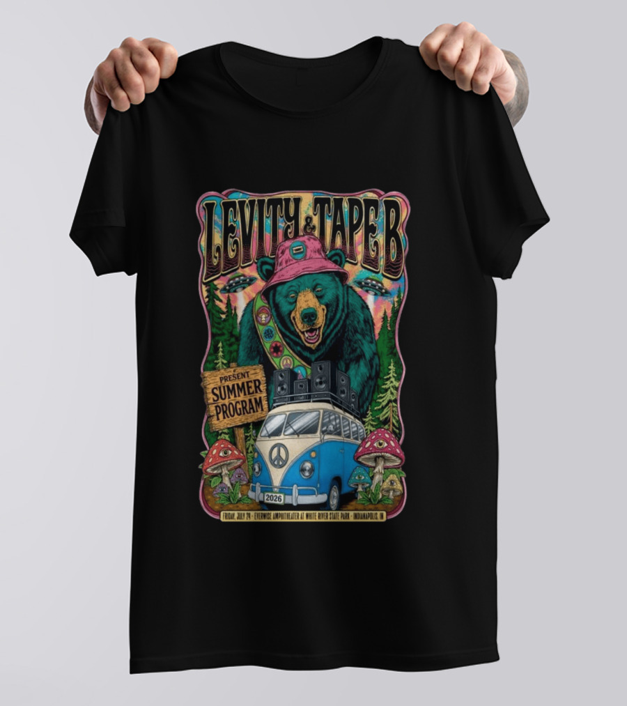 Levity & Tape B Present Summer Program 2026 White River State Park Indianapolis T-Shirt