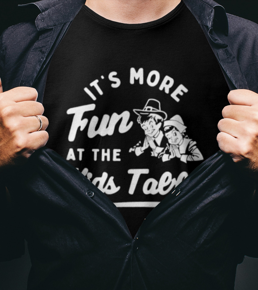 It's More Fun At The Kids Table Little Pilgrim Children Thanksgiving T-Shirt