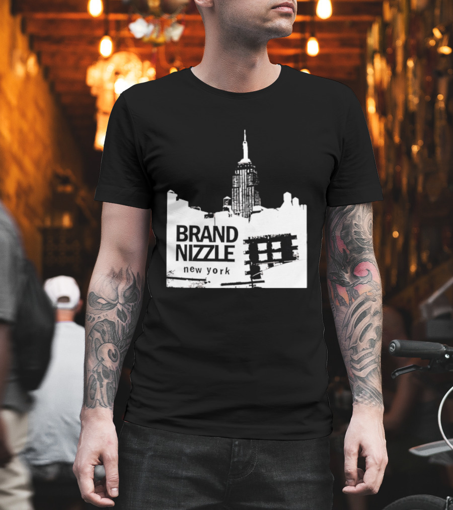 BRAND NIZZLE New York Empire State Building Skyline T-Shirt