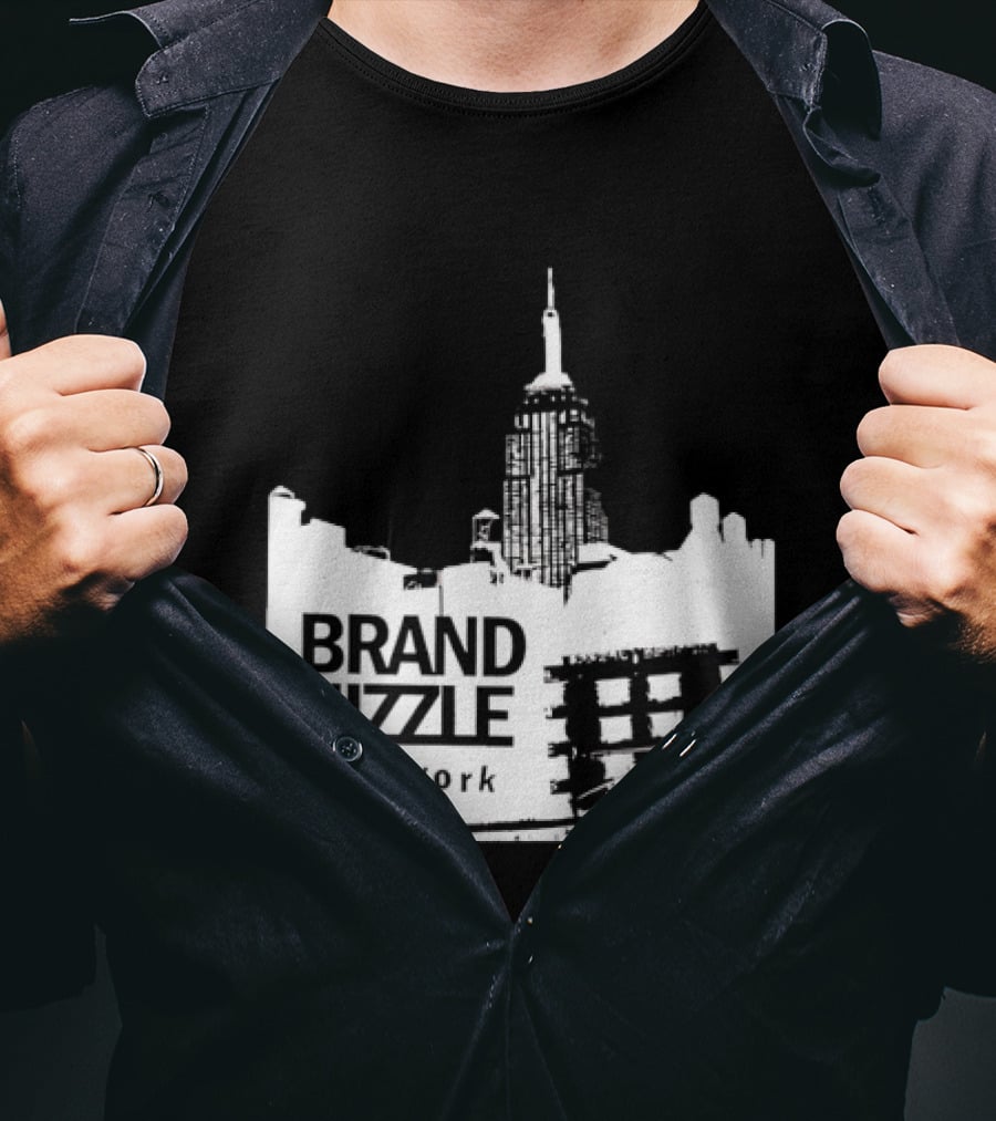 BRAND NIZZLE New York Empire State Building Skyline T-Shirt