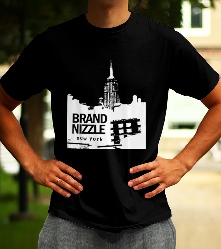 BRAND NIZZLE New York Empire State Building Skyline T-Shirt