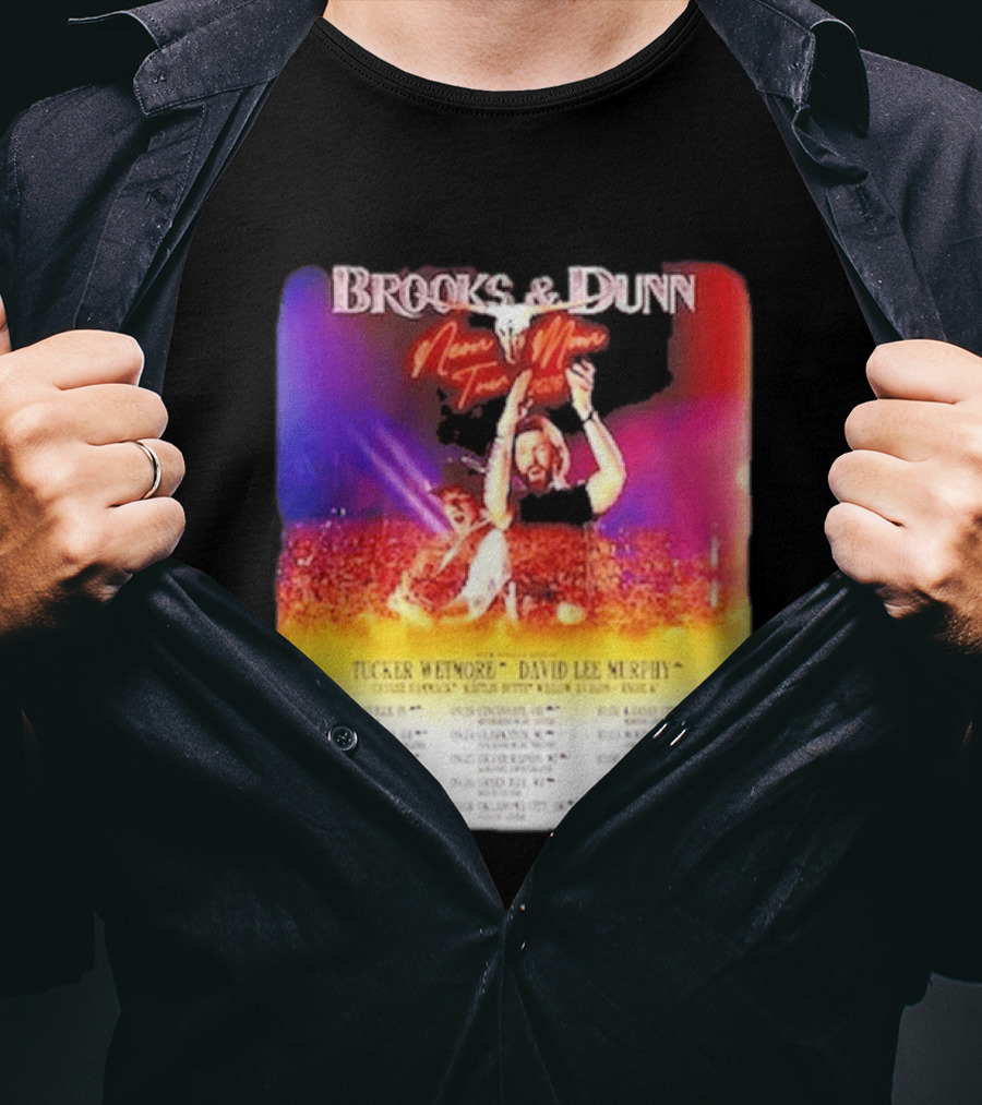 Brooks & Dunn Neon Moon Tour 2026 Tucker Wetmore David Lee Murphy Country Concert Events And Dates T-Shirt