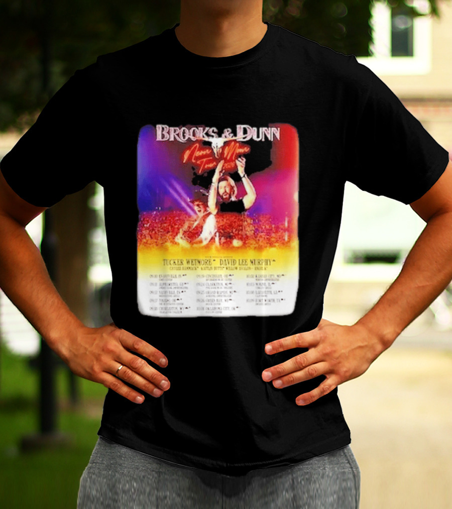 Brooks & Dunn Neon Moon Tour 2026 Tucker Wetmore David Lee Murphy Country Concert Events And Dates T-Shirt