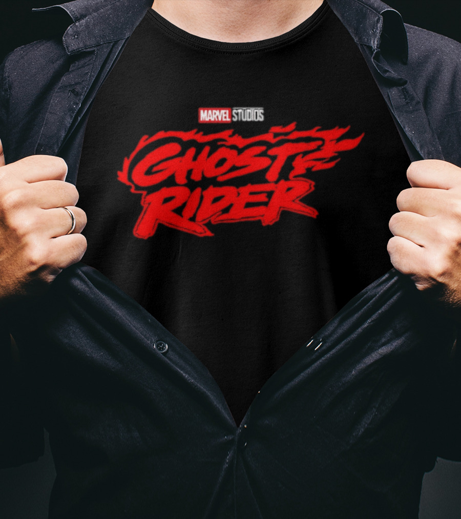Marvel Studios Ghost Rider Flame Logo Superheroes T-Shirt