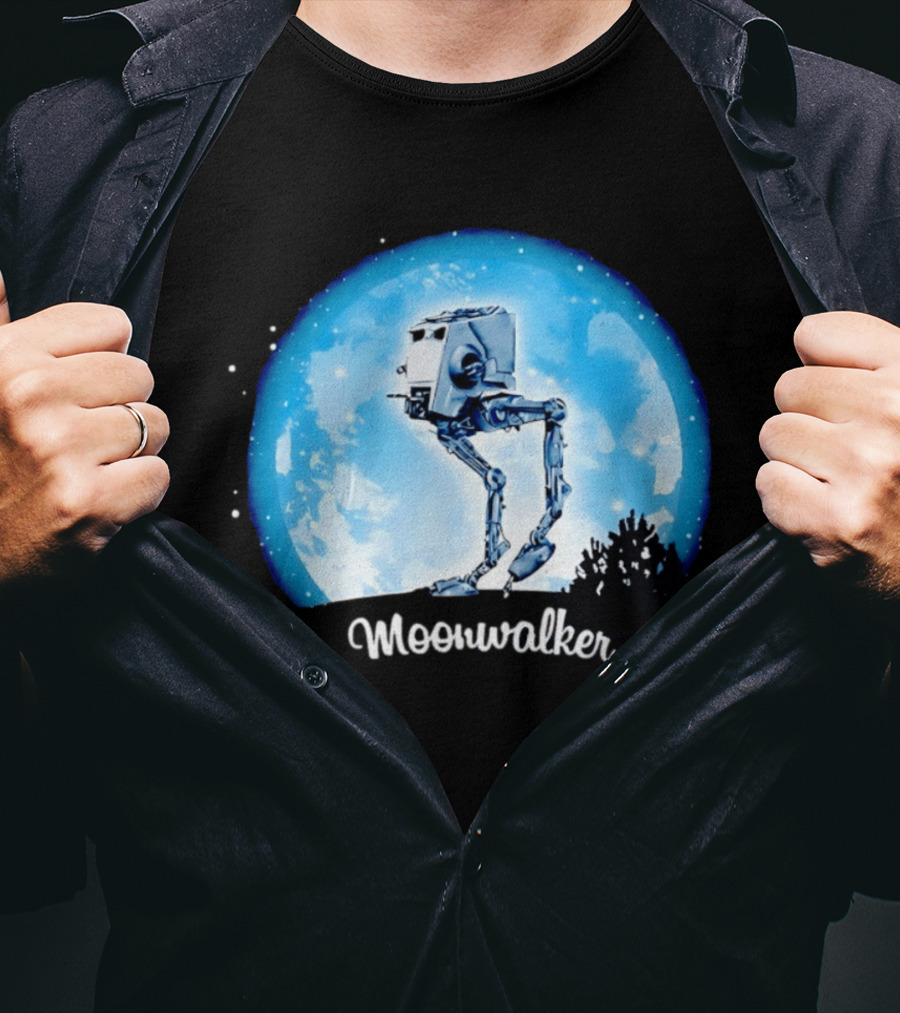 Star Wars AT ST Moonwalker Imperial Walker Moon Scene T-Shirt