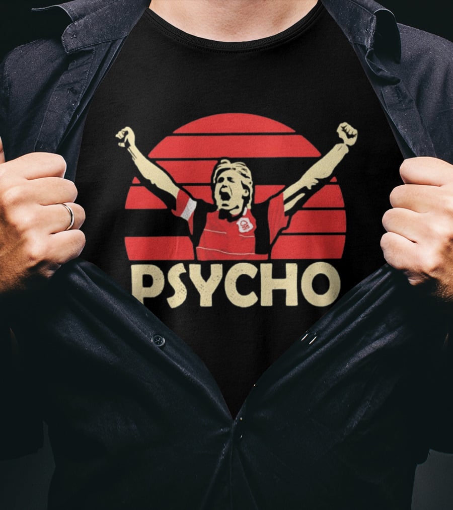 Stuart Pearce Nottingham Forest Psycho Footballer T-Shirt