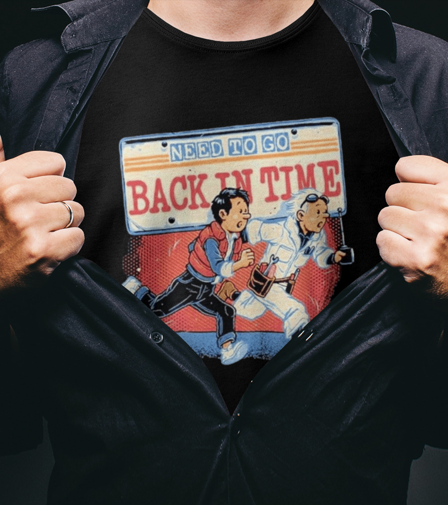 Need To Go Back In Time Retro Adventure T-Shirt