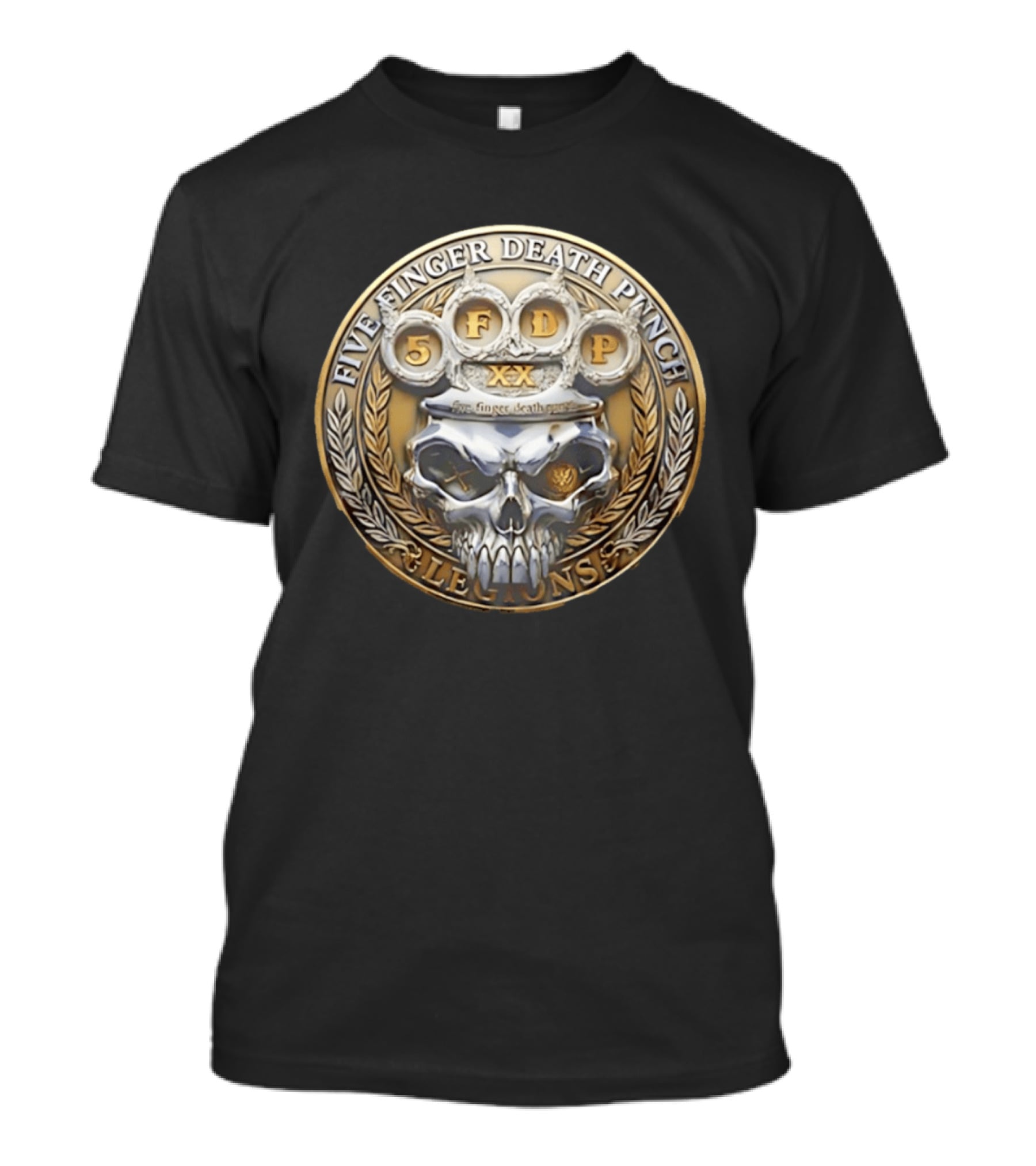 Five Finger Death Punch Skull Knuckles Emblem XX Legions T-Shirt