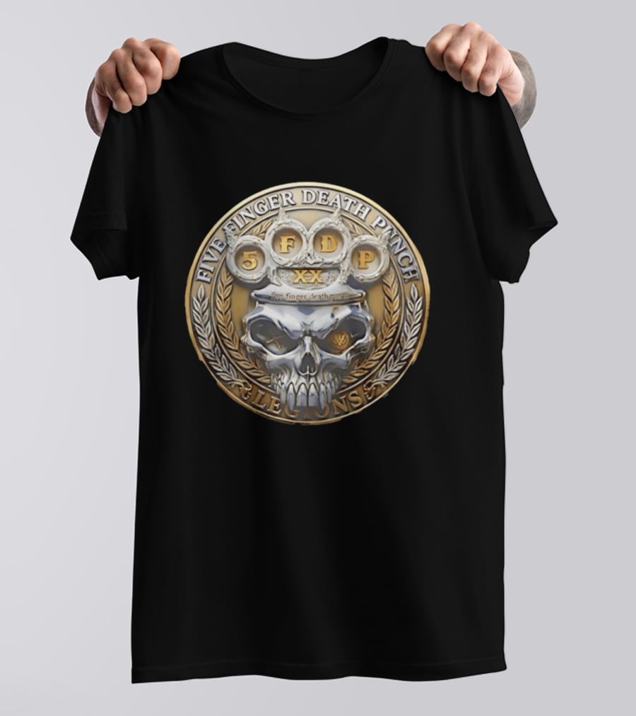 Five Finger Death Punch Skull Knuckles Emblem XX Legions T-Shirt
