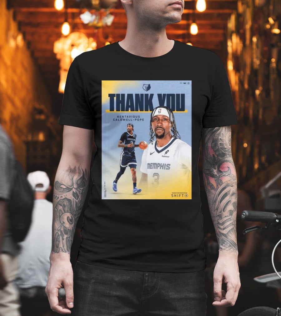 Thank You Kentavious Caldwell Pope Memphis Grizzlies Basketball 3 NBA Fan T-Shirt