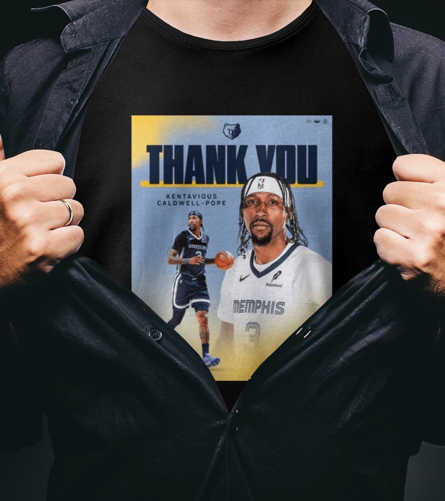 Thank You Kentavious Caldwell Pope Memphis Grizzlies Basketball 3 NBA Fan T-Shirt