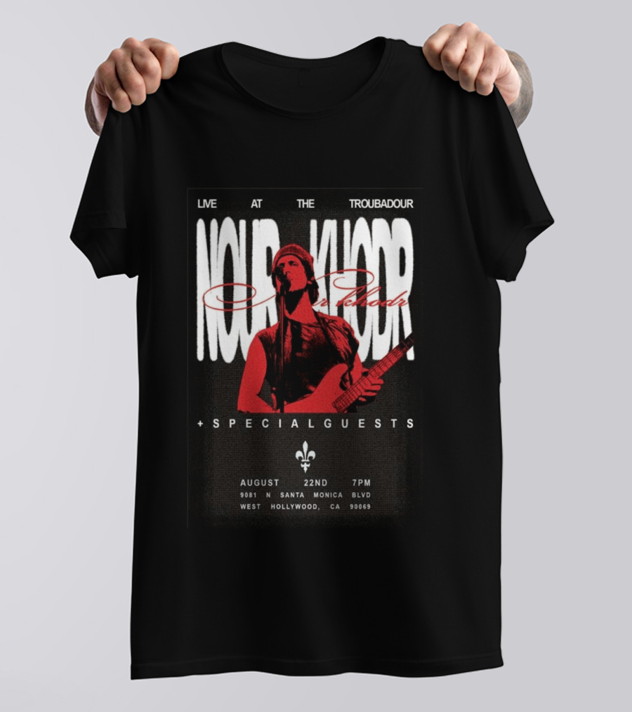 Nour Khodr Live At The Troubadour West Hollywood August 22 2026 With Special Guests T-Shirt