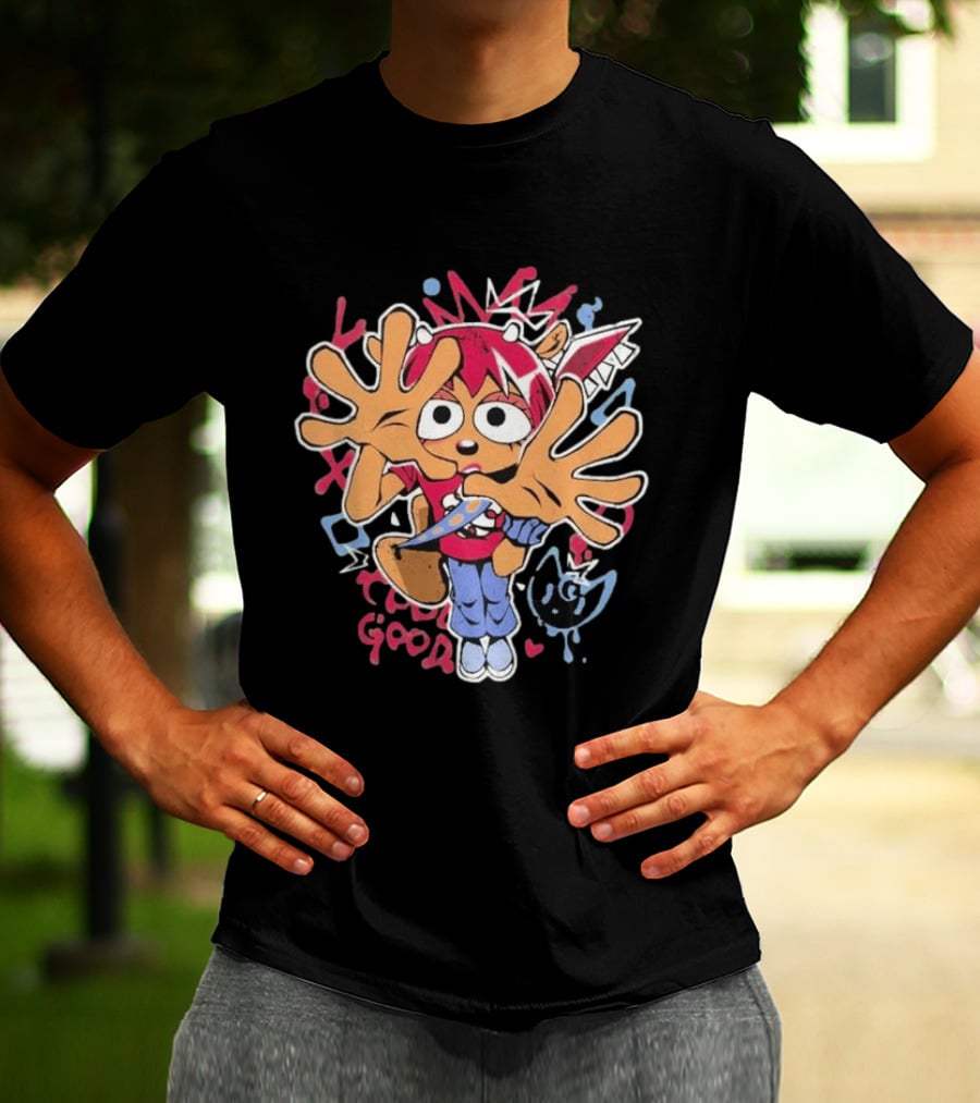 Graffiti Streetwear Character With Graffiti Style Vibes And Expressions T-Shirt