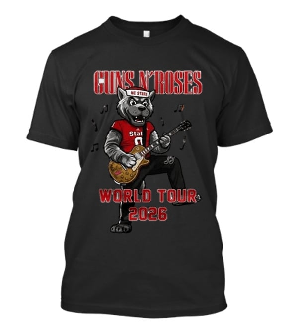 Guns N' Roses NC State Wolfpack World Tour 2026 Carter Finley Stadium July 23 T-Shirt
