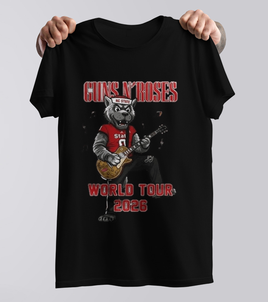 Guns N' Roses NC State Wolfpack World Tour 2026 Carter Finley Stadium July 23 T-Shirt