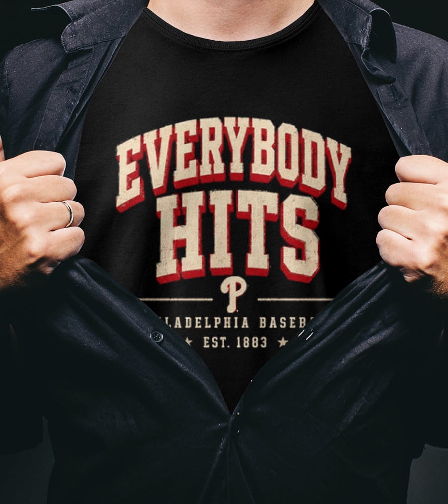 Everybody Hits Philadelphia Baseball Est 1883 T-Shirt