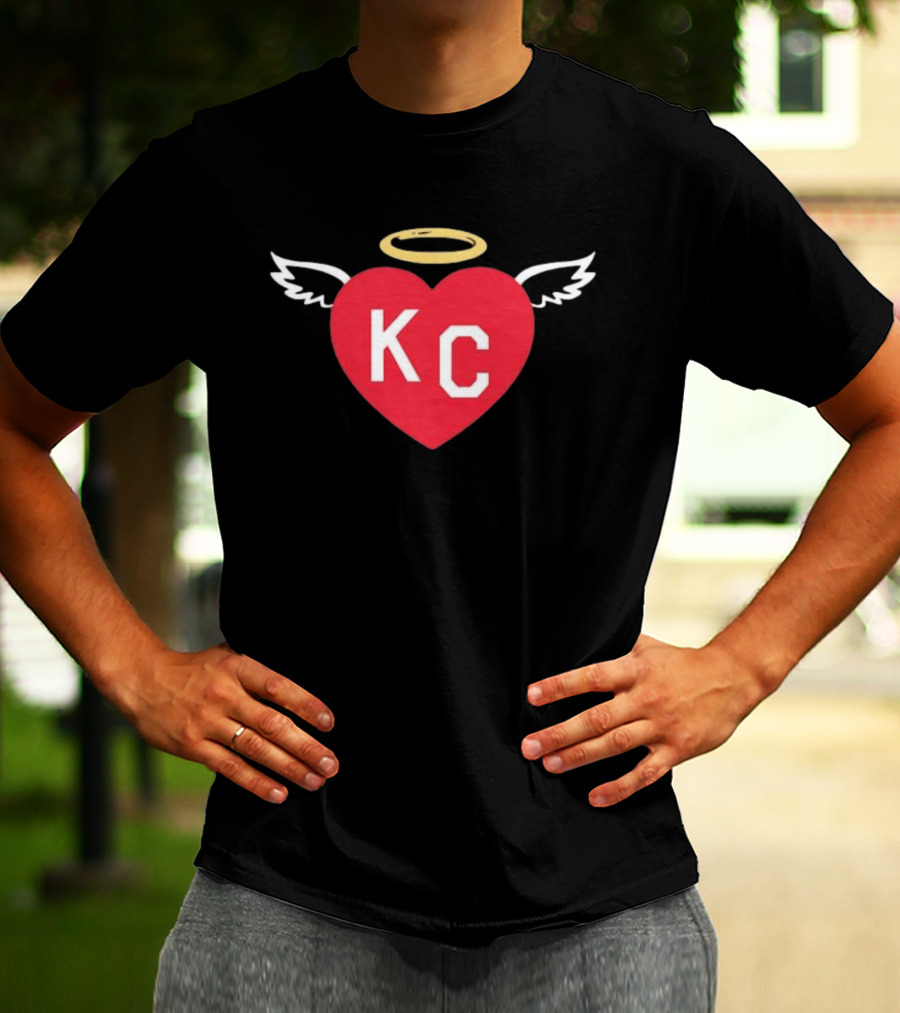 Kansas City Chiefs KC Heart Wings Halo T-Shirt