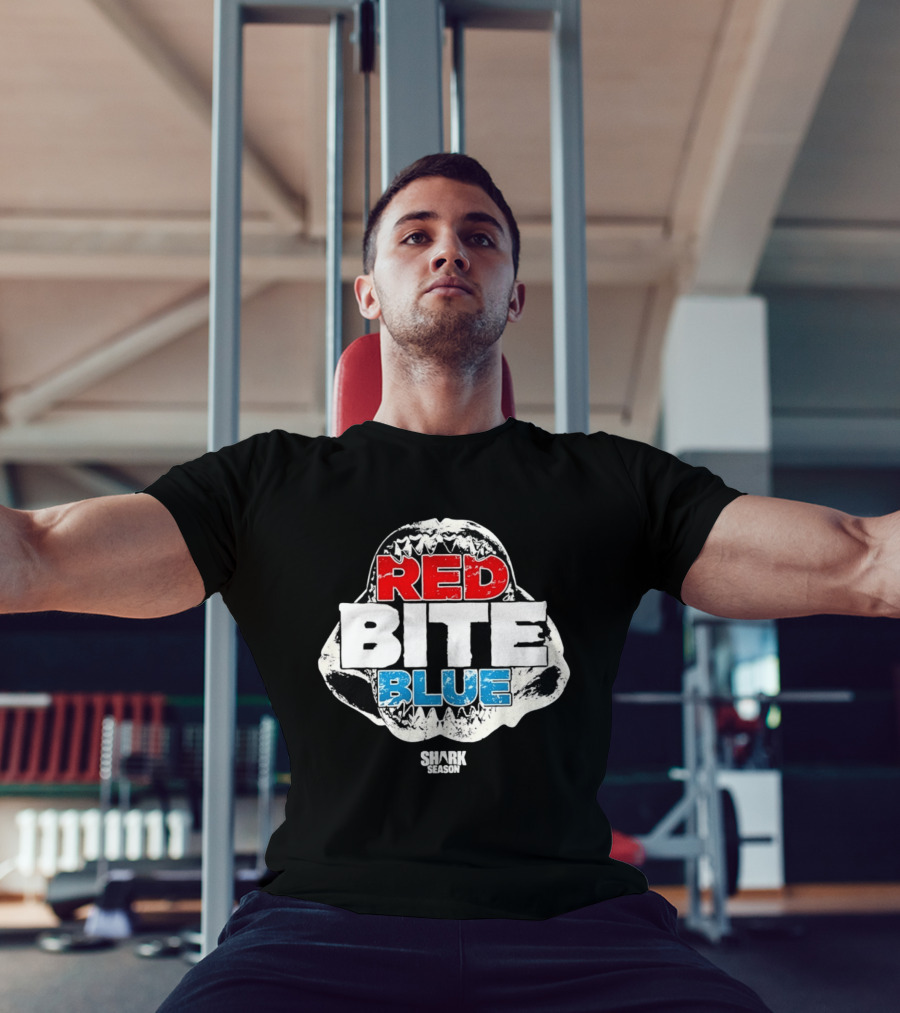 Red Bite Blue Shark Season Ocean Marine Life T-Shirt