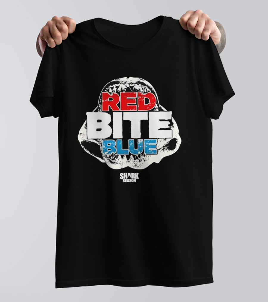 Red Bite Blue Shark Season Ocean Marine Life T-Shirt