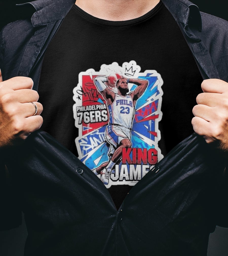 Philadelphia 76ers King James Basketball Fans T-Shirt