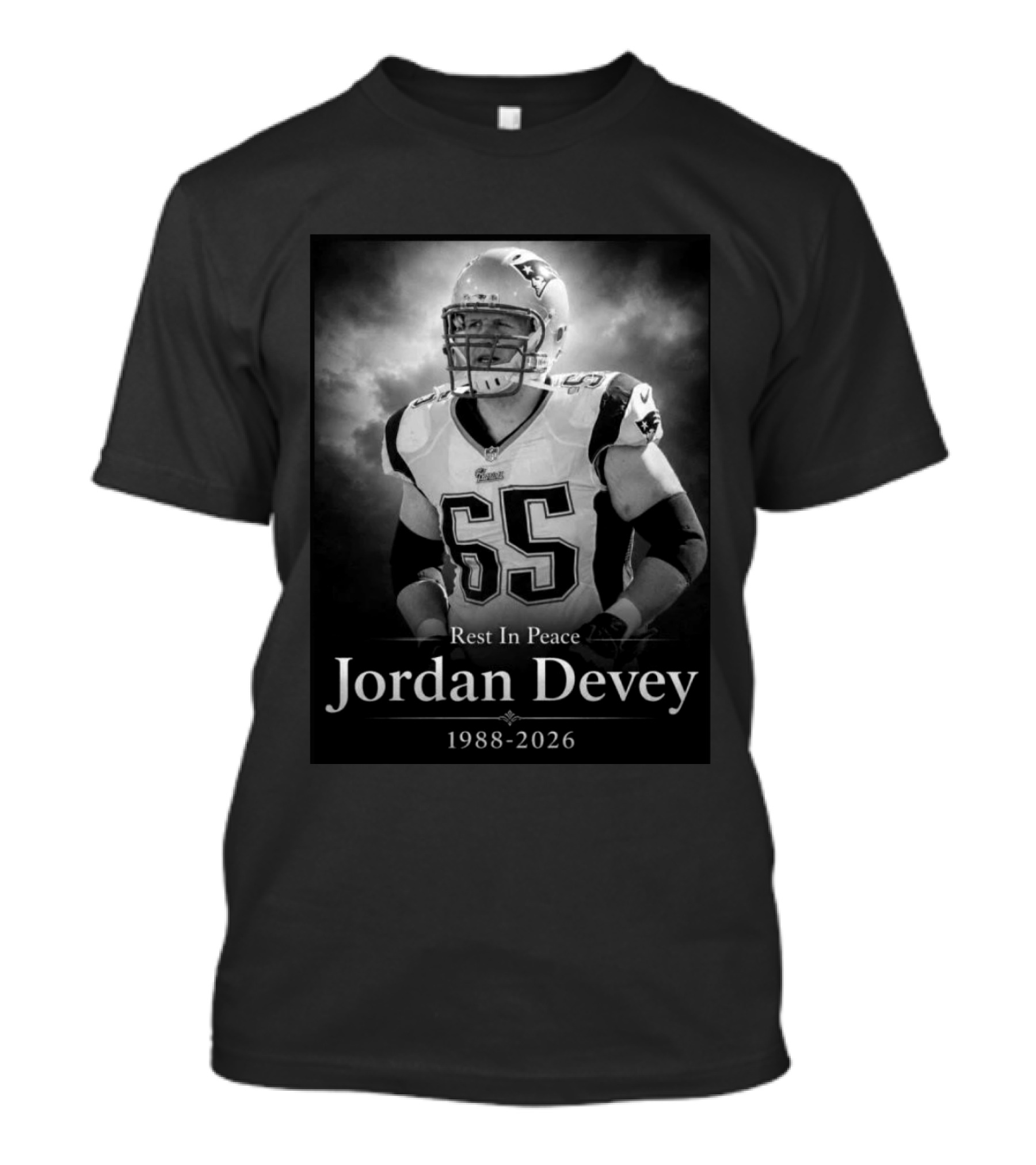 Rest In Peace Jordan Devey New England 1988 2026 T-Shirt