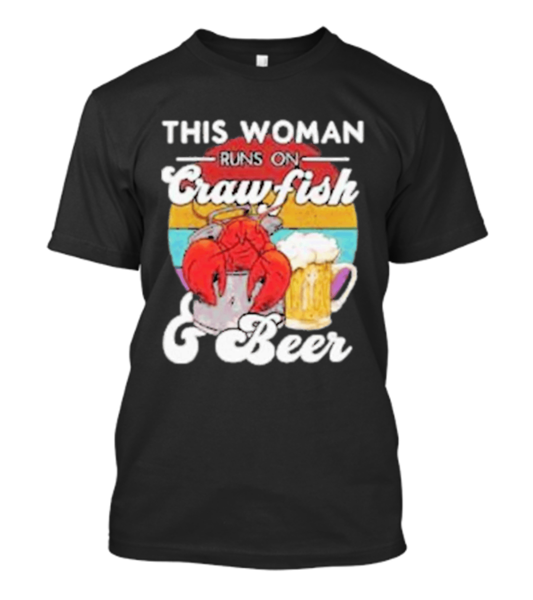 This Woman Runs On Crawfish And Beer With Vintage T-Shirt
