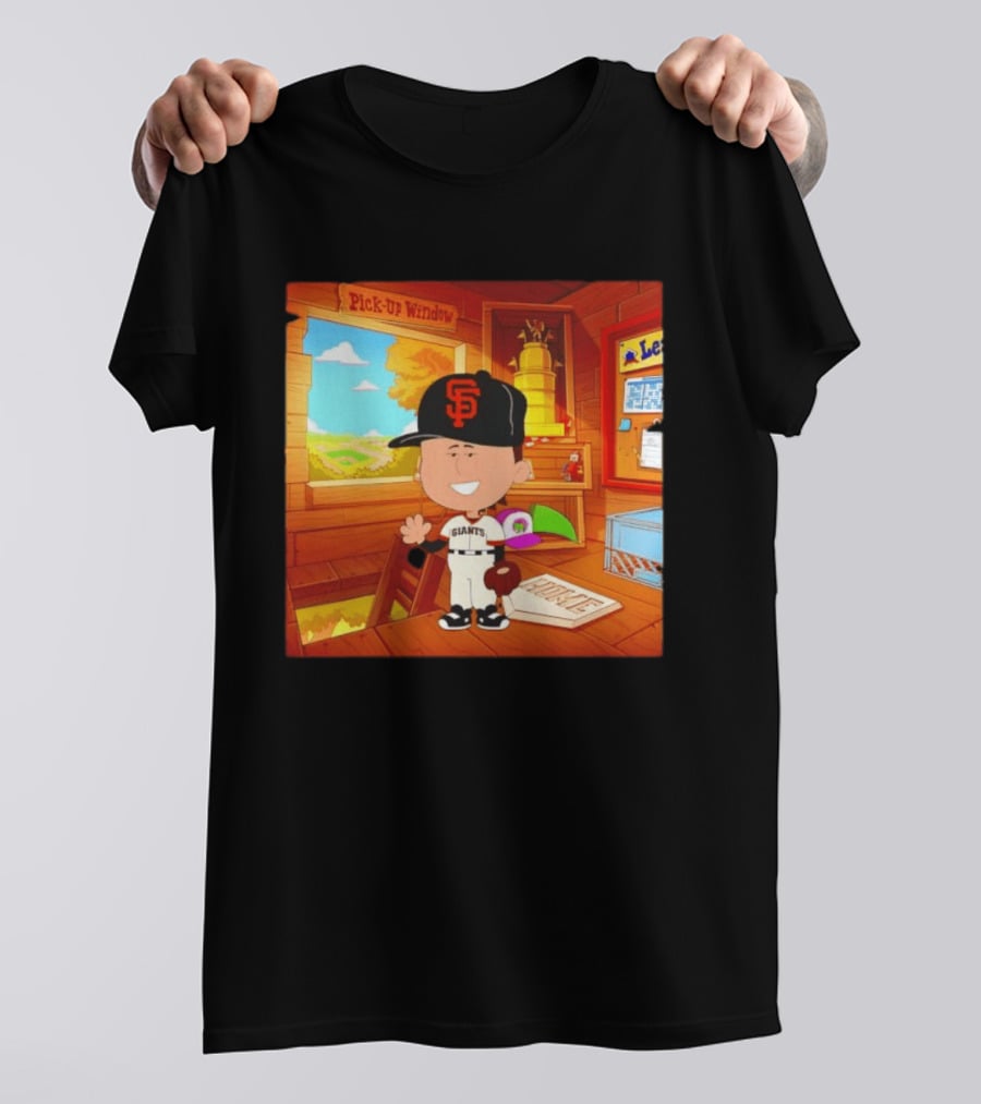 Tyler Mahle San Francisco Giants Baseball Cartoon Peanuts T-Shirt
