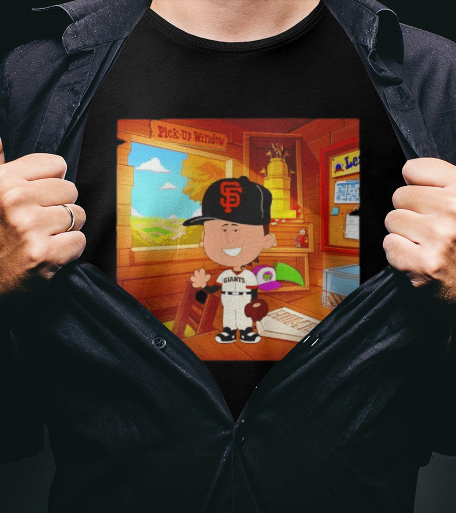 Tyler Mahle San Francisco Giants Baseball Cartoon Peanuts T-Shirt