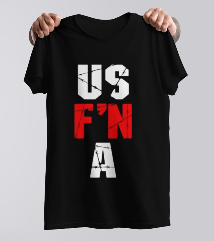 United States US F N A Barbed Wire T-Shirt