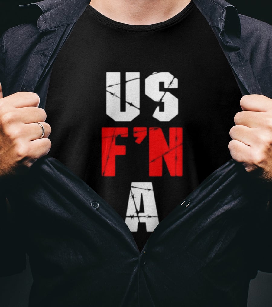 United States US F N A Barbed Wire T-Shirt