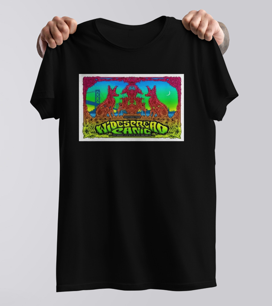 Widespread Panic Live At Fox Theater Oakland Jul 16 18 2026 Concert With Psychedelic Art And Bridge T-Shirt